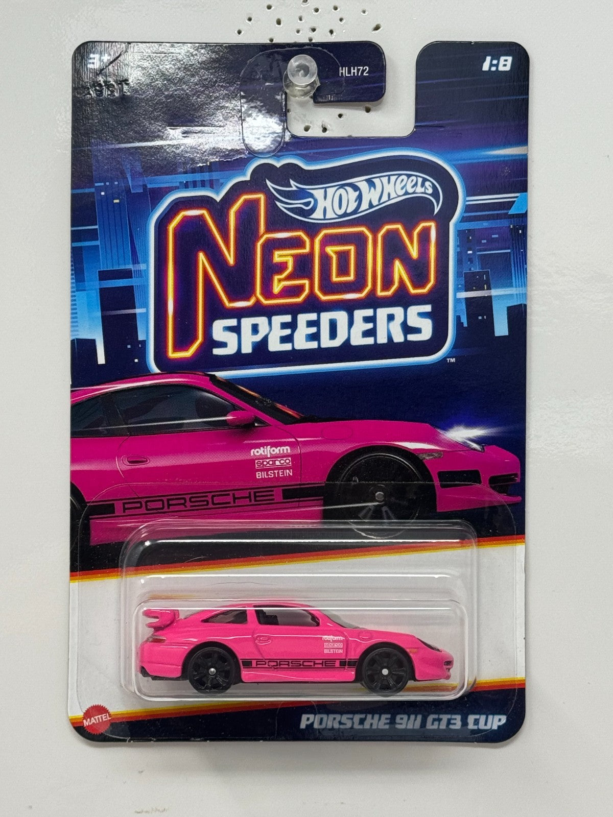 Hot Wheels Neon Speeders Porsche 911 GT3 Cup 1:64 Diecast
