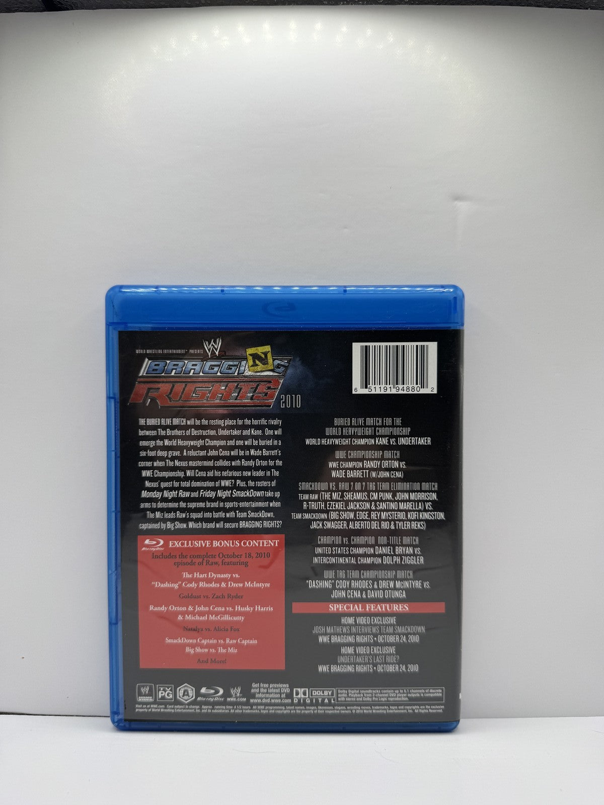 Bragging Rights 2010 (Blu-ray) WWE Wrestling
