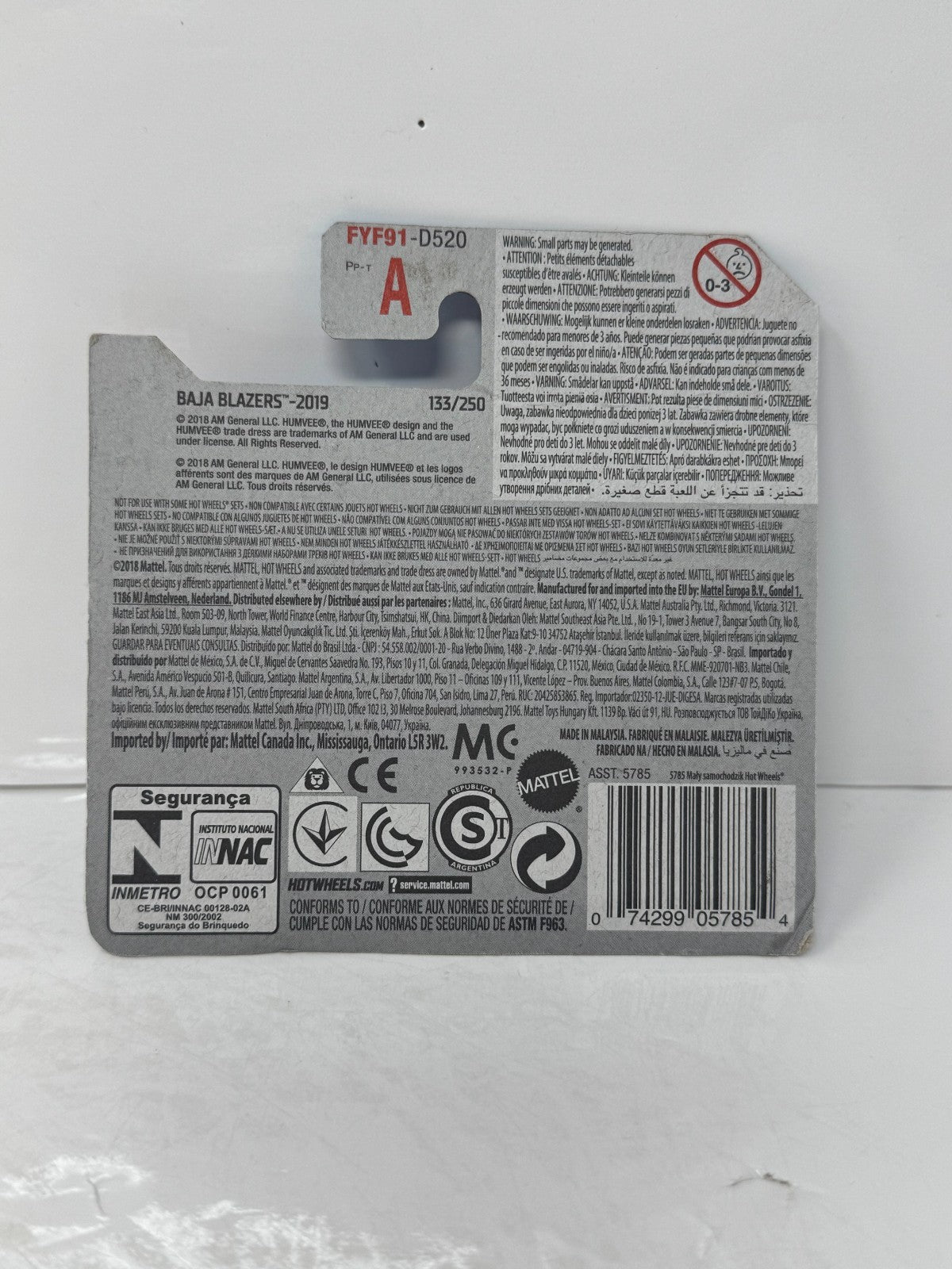 Hot Wheels Treasure Hunt Humvee 1:64 Diecast Short Card