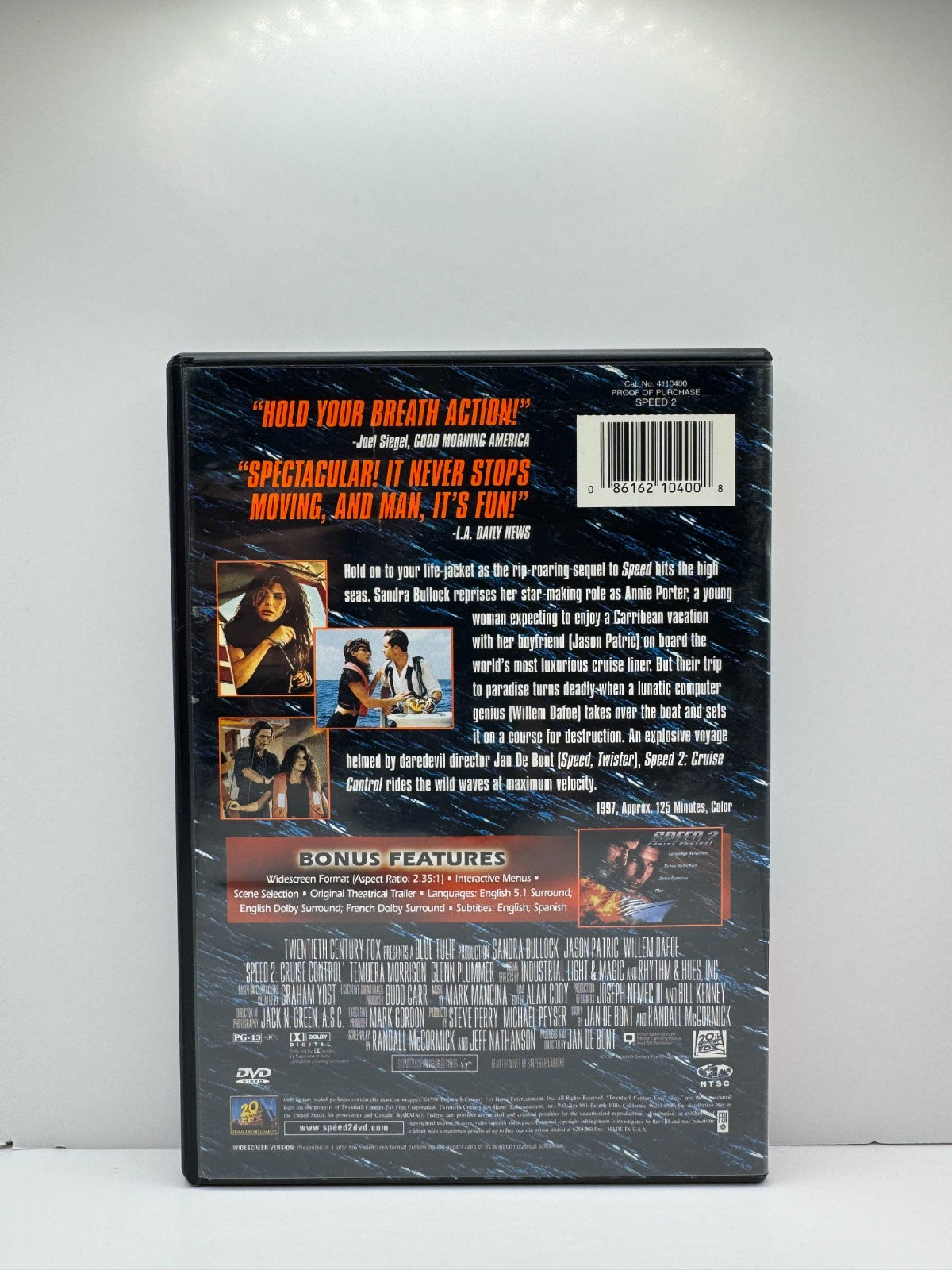 Speed 2 Cruise Control (DVD) Sandra Bullock Action
