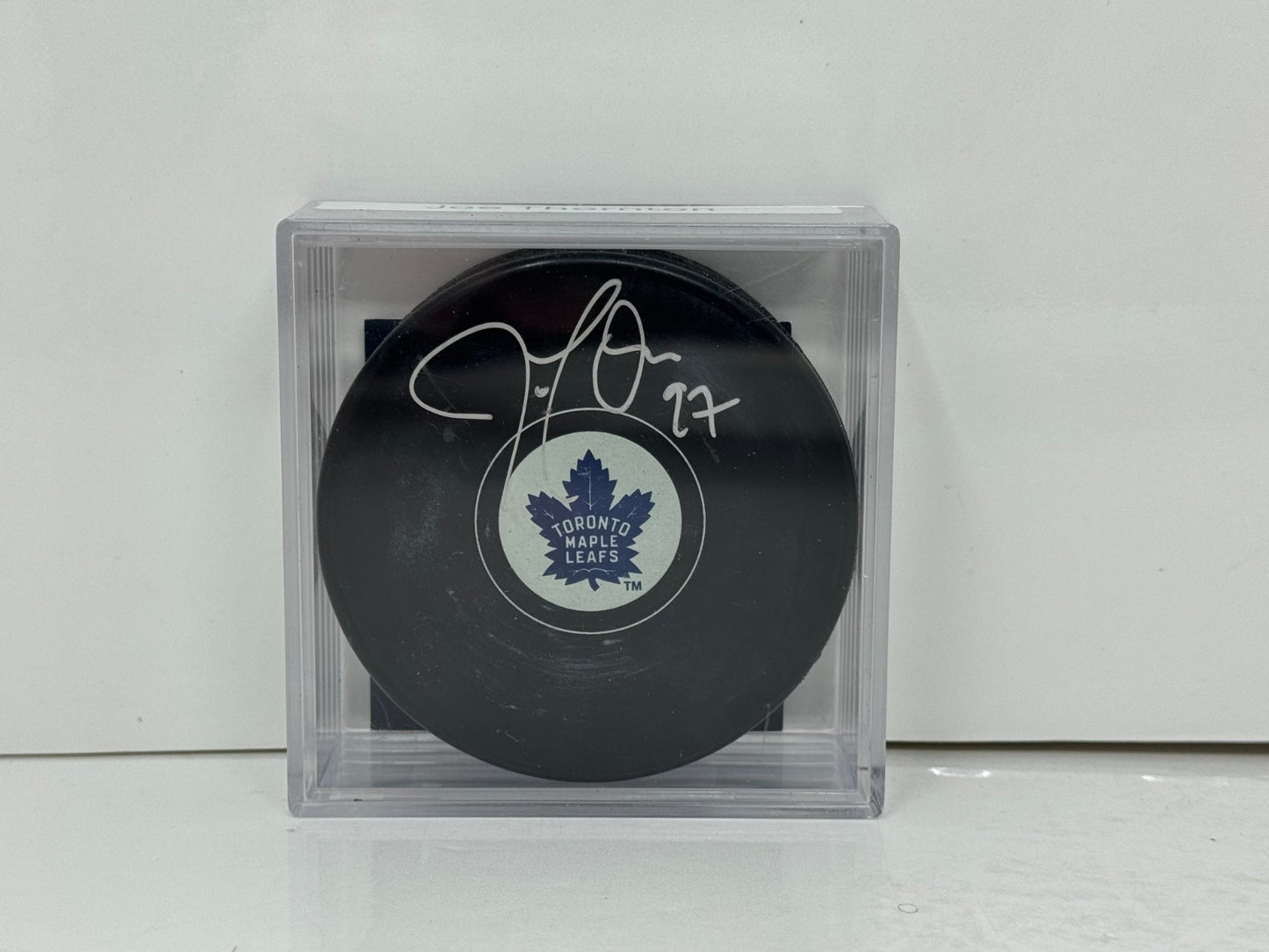 Joe Thornton Toronto Maple Leafs Signed NHL Autograph Puck Silver Auto COA D&A's