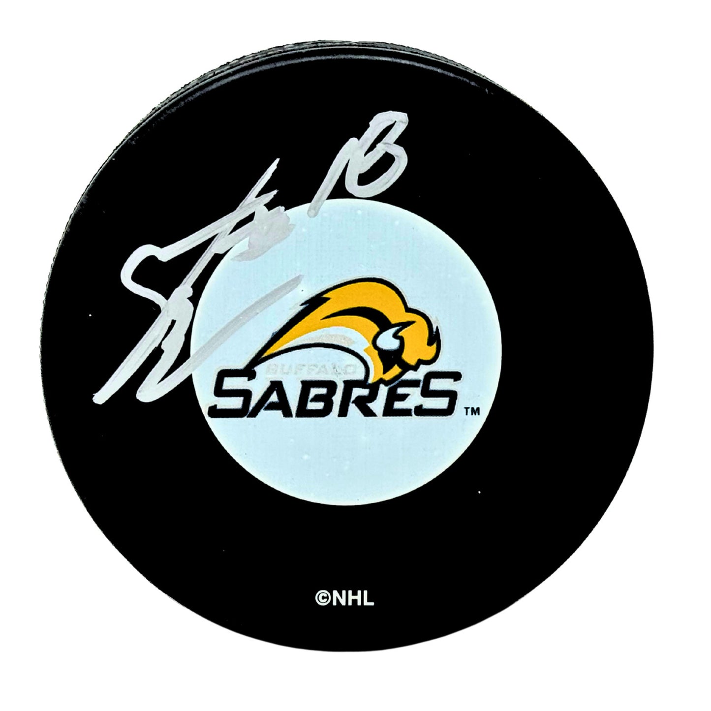 Steve Bernier Buffalo Sabres Signed NHL Autograph Puck Silver Auto