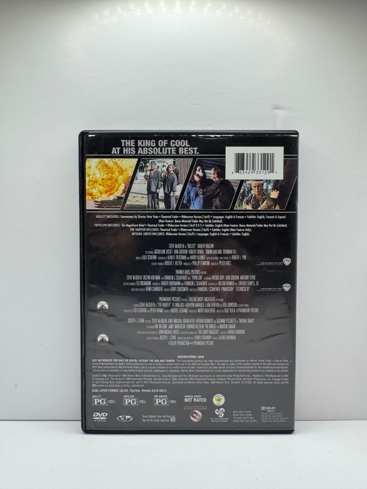 Steve McQueen: Hunter / Nevada Smith / Bullitt / Papillon (DVD) Movie Collection