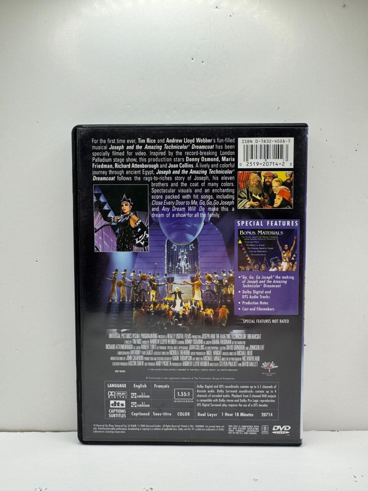 Joseph and the Amazing Technicolor Dreamcoat (DVD) Musical