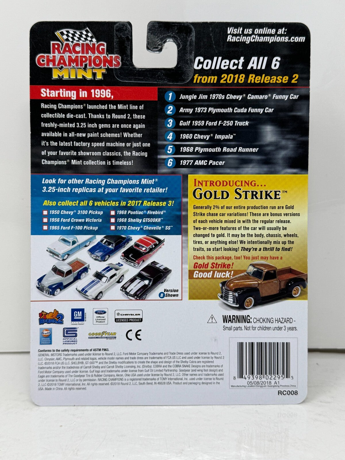 Racing Champions Mint The Snake III 1973 Plymouth Cuda Funny Car 1:64 Diecast