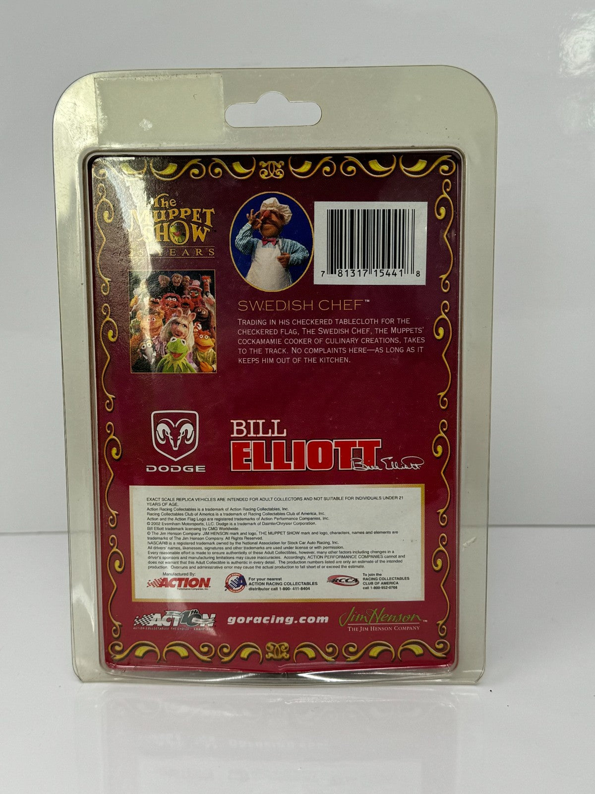 Action Nascar #9 Bill Elliott Dodge Muppets 25th Anniversary 1:64 Diecast