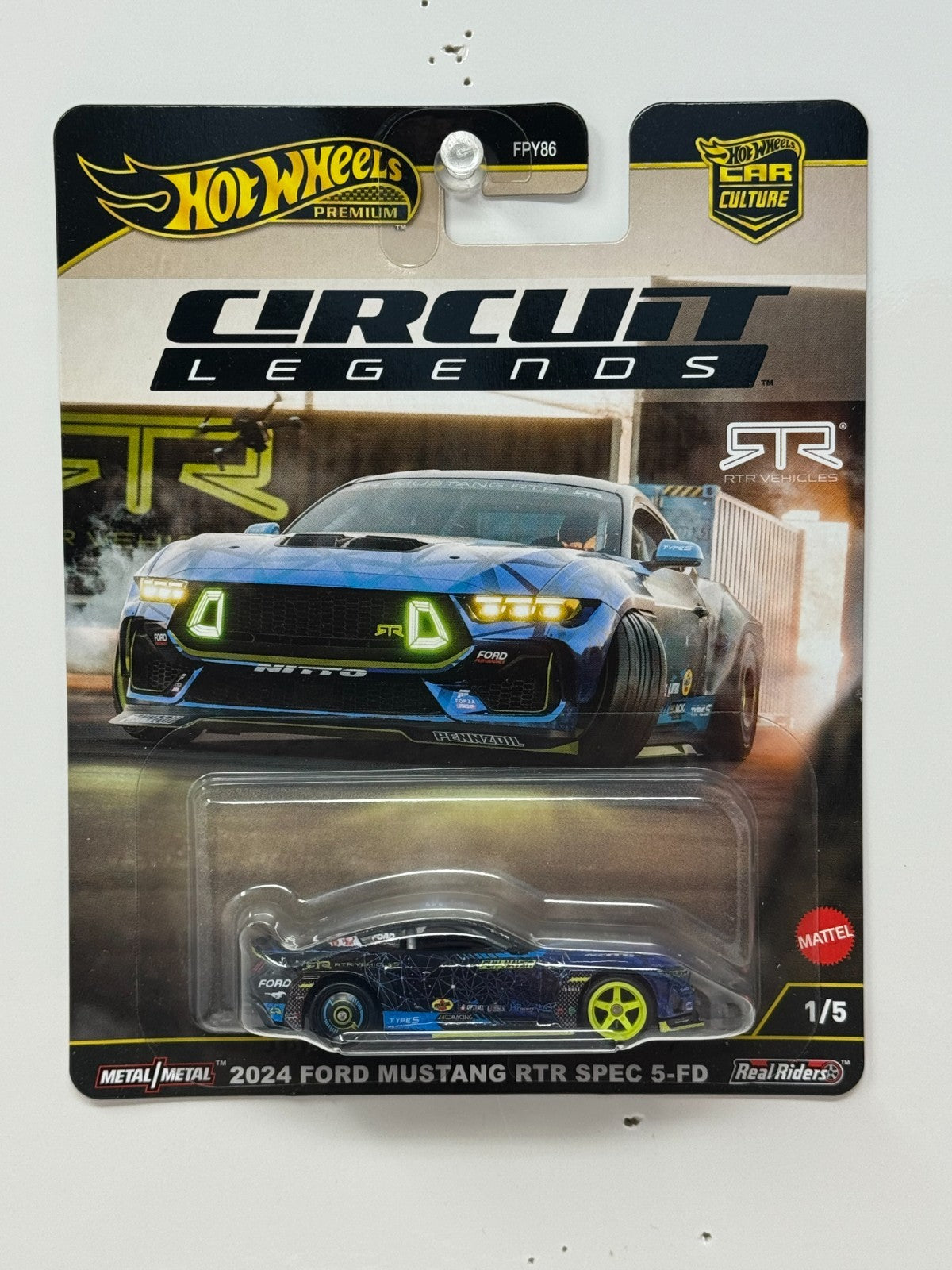 Hot Wheels Premium Circuit Legends 2024 Ford Mustang RTR Spec 5-FD 1:64 Diecast