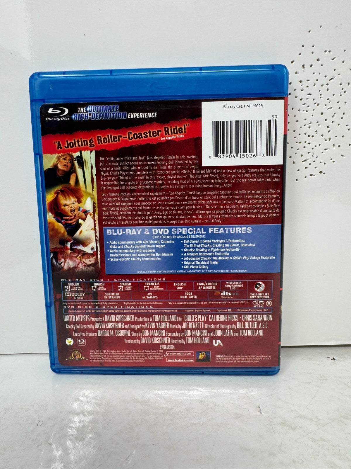 Child's Play (Blu-ray) Catherine Hicks Horror Good Condition!!!