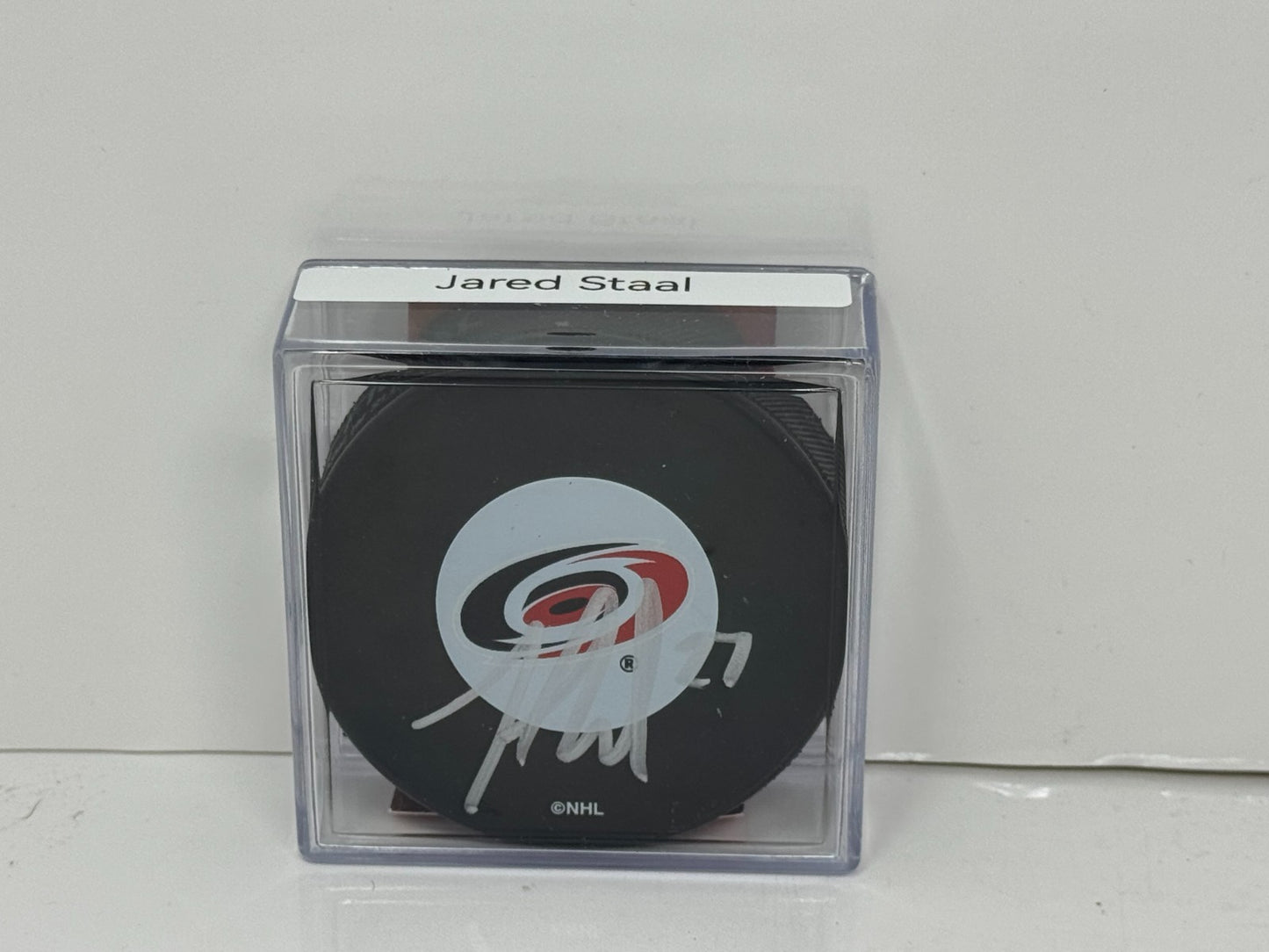 Jared Staal Carolina Hurricanes Signed NHL Autograph Puck Silver Auto COA TNT