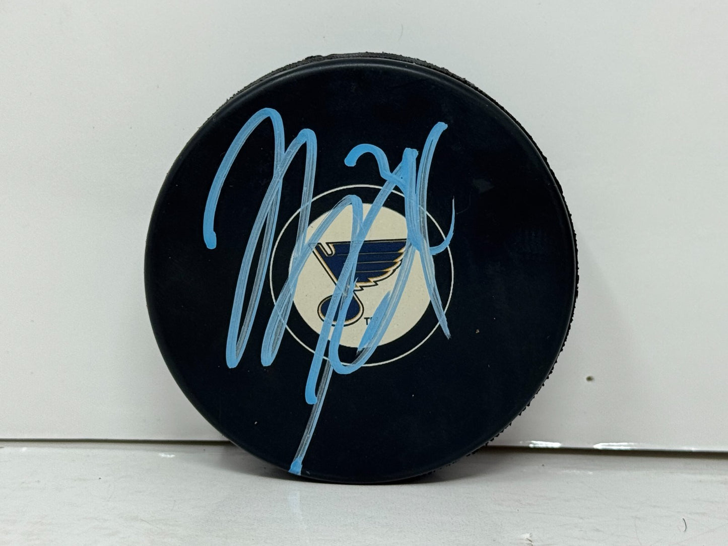 Jake Allen St. Louis Blues Signed NHL Autograph Puck Blue Auto