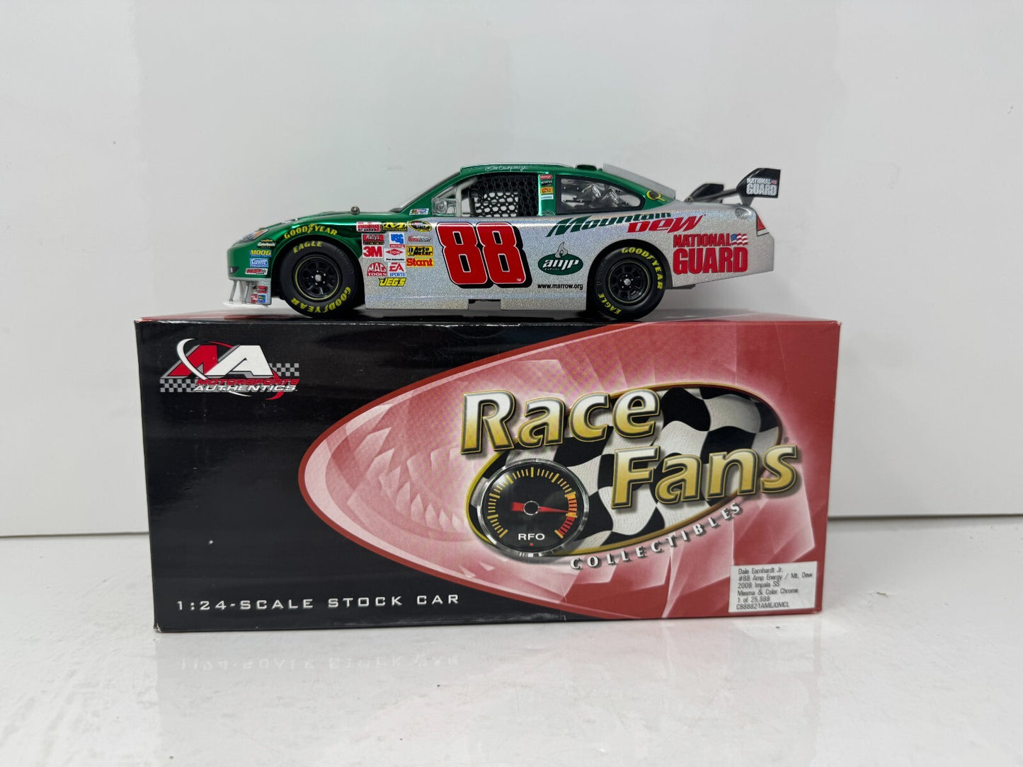 Motorsports Authentics Nascar #88 Dale Earnhardt Jr. Amp Energy Mt. Dew 2008 Impala SS Mesma & Color Chrome 1:24 Diecast