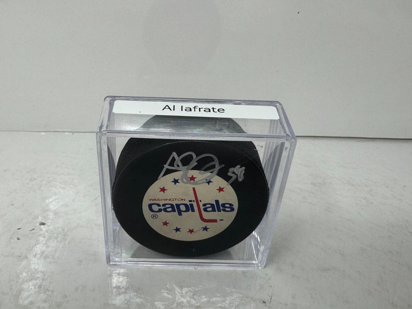Al Iafrate Washington Capitals Signed NHL Autograph Puck Silver Auto