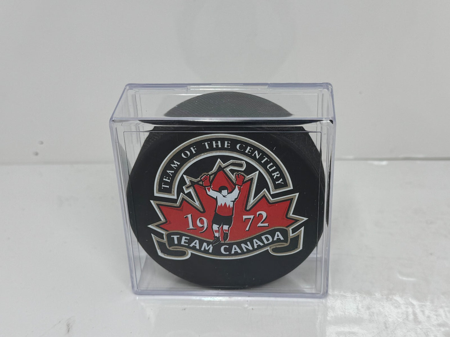 John Ferguson Coach Team Canada 1972 Summit Series Commemorative Hockey Puck