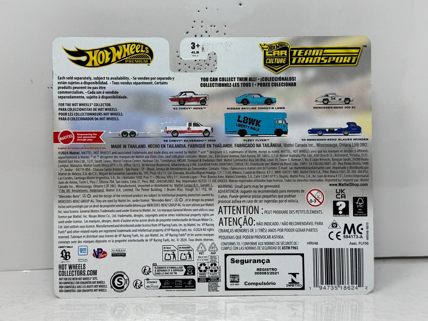 Hot Wheels Team Transport #70 Mercedes-Benz 300 SL & Blaues Wunder 1:64 Diecast