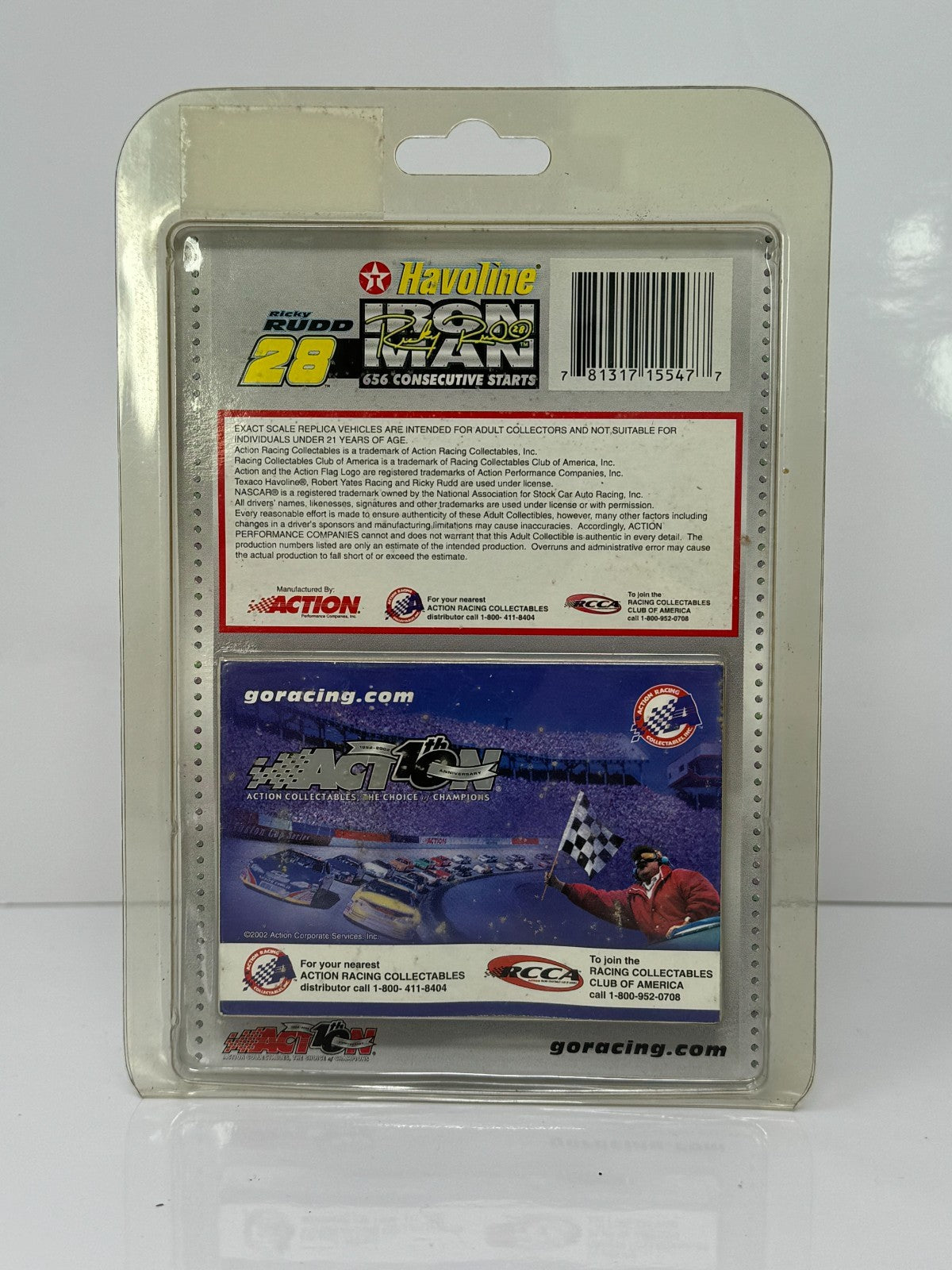 Action Nascar #28 Ricky Rudd Havoline Ironman 2002 Taurus 1:64 Diecast