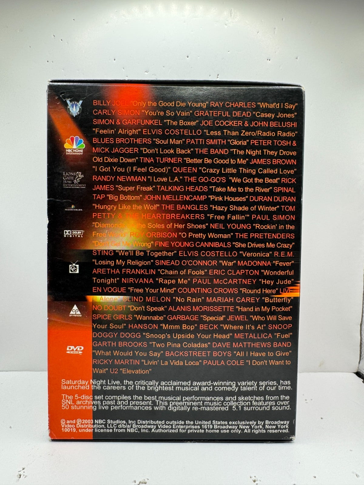 Saturday Night Live 25 Years Of Music (DVD) SNL Documentary