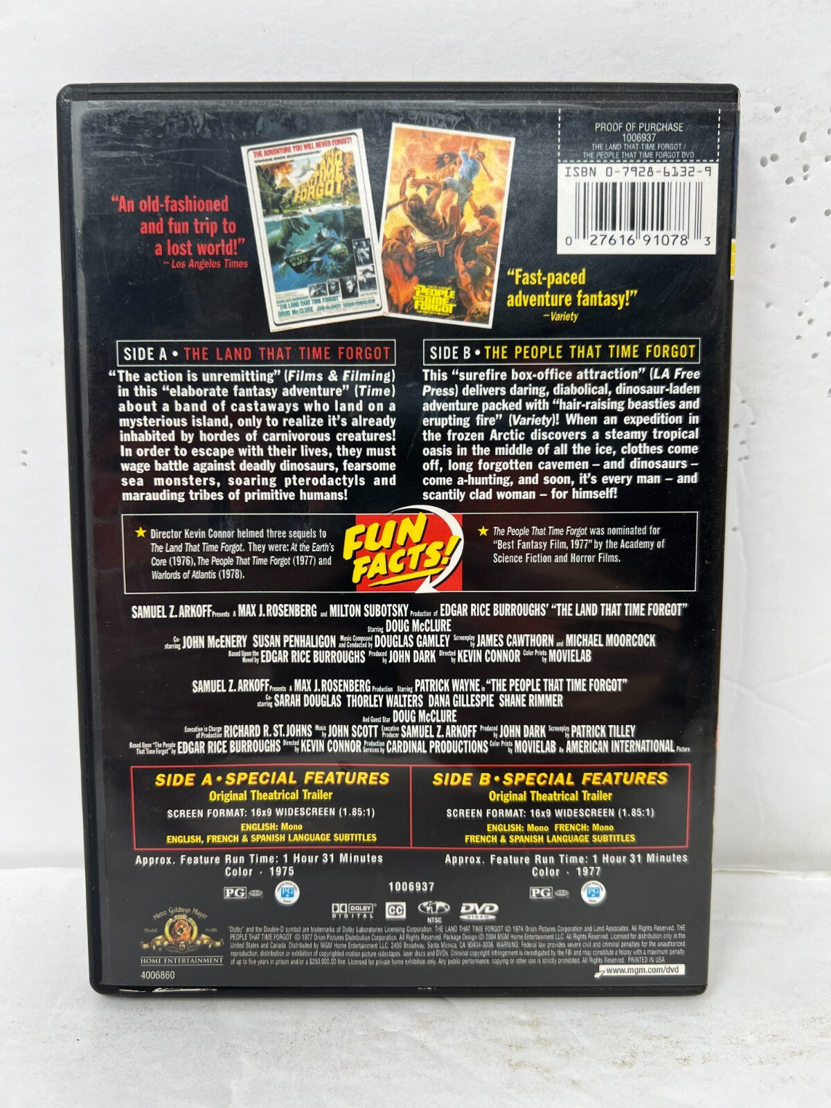 Land That Time Forgot / People That Time Forgot (DVD) Sci-Fi Good Condition!!!