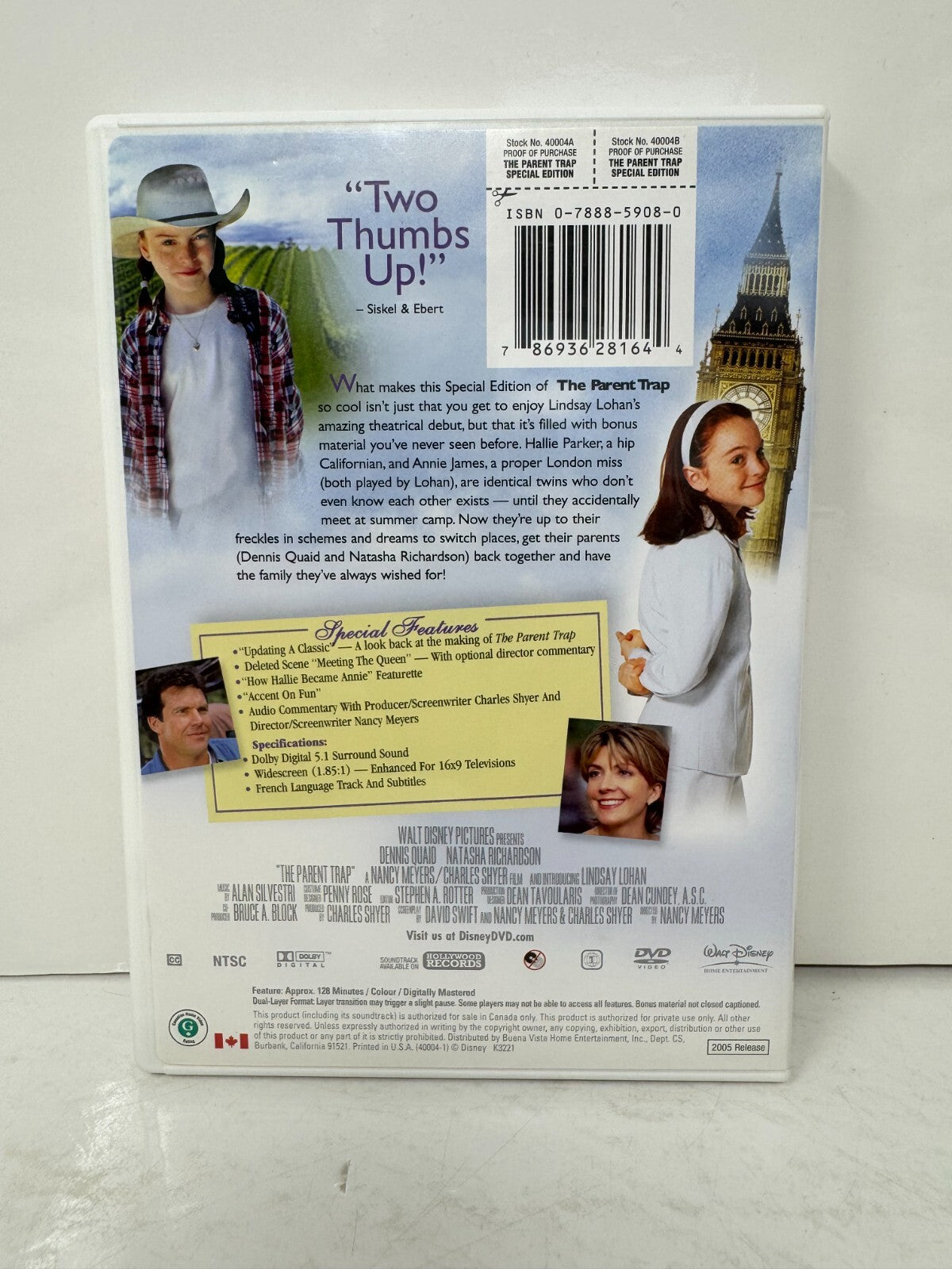 The Parent Trap (DVD) Disney Good Condition!!!