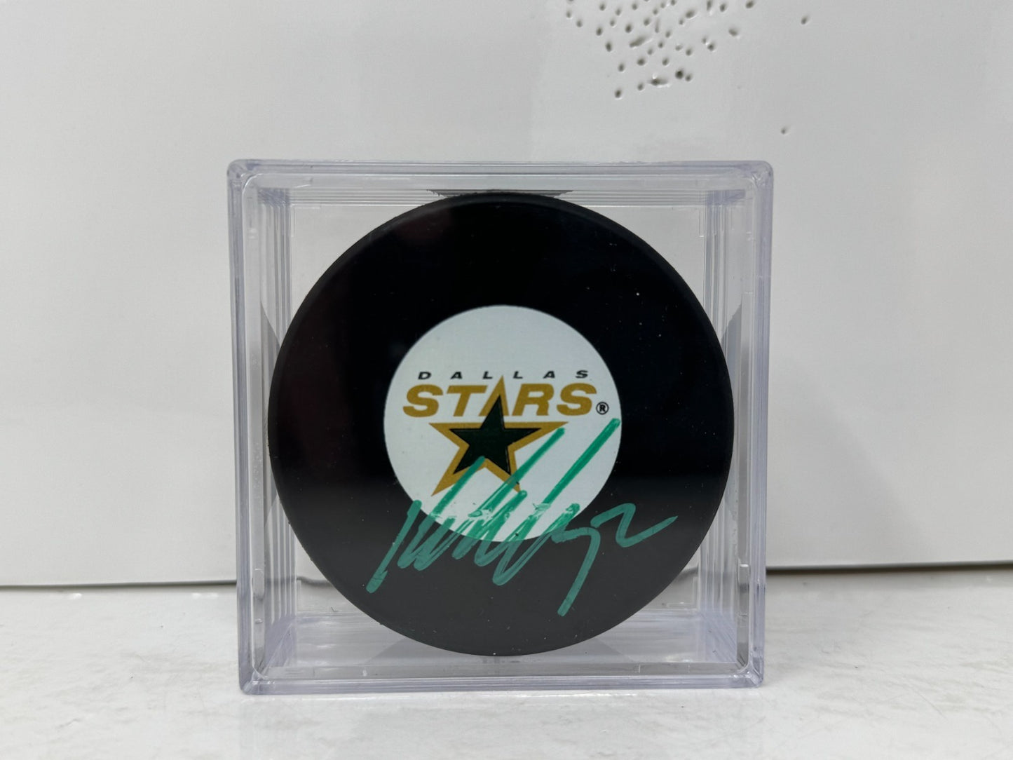 Kari Lehtonen Dallas Stars Signed NHL Autograph Puck Green Auto