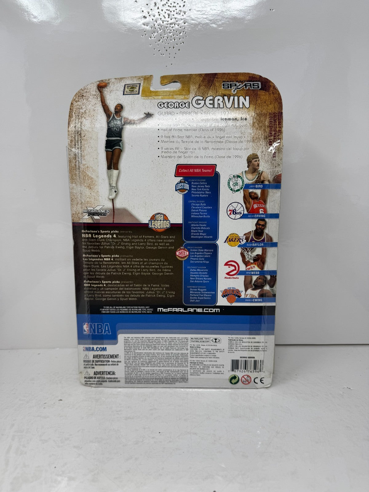 McFarlane NBA George Gervin San Antonio Spurs NBA Legends Series 4 Figure