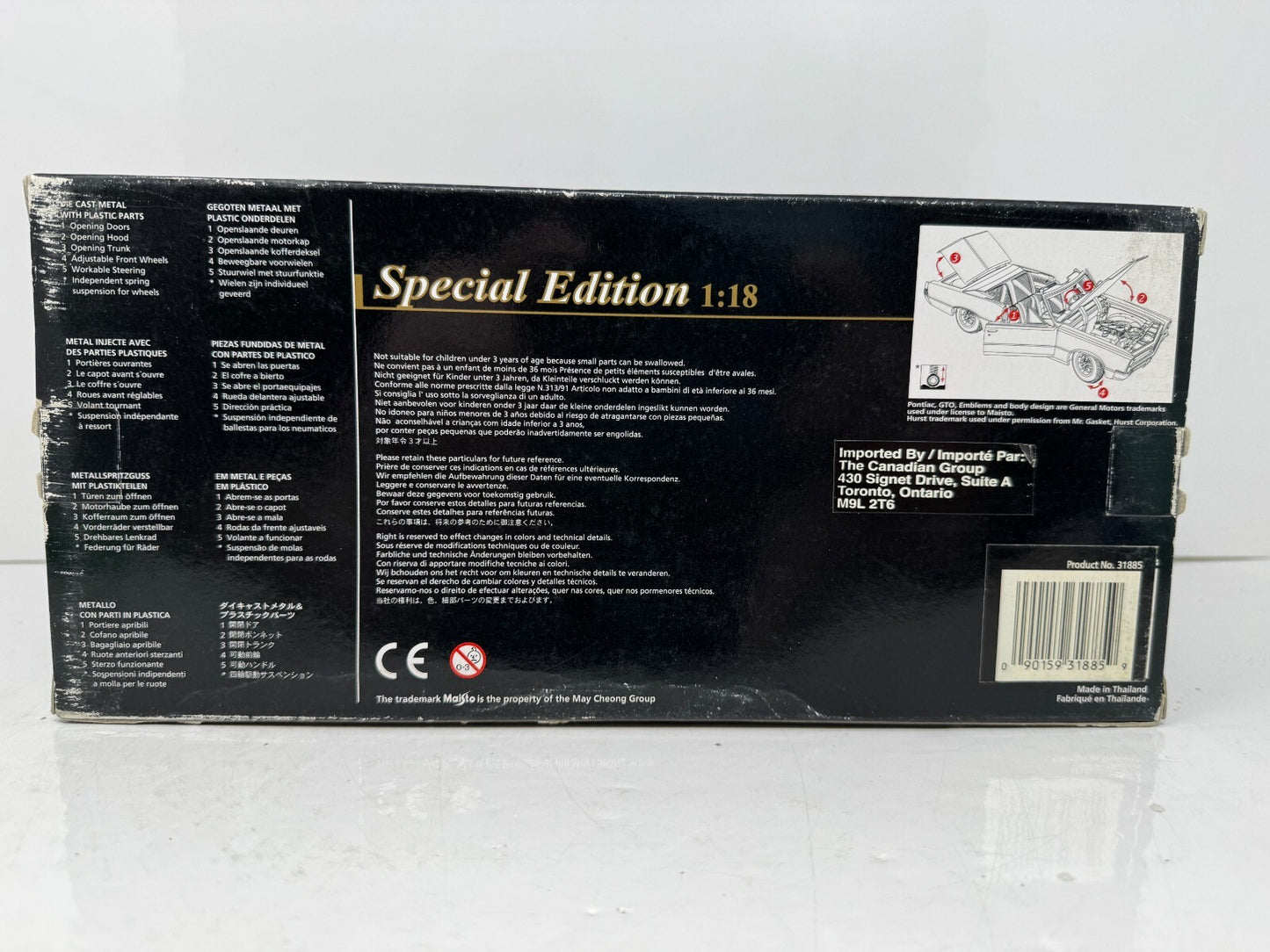 Maisto 1965 Pontiac GTO Hurst Edition Special Edition 1:18 Diecast