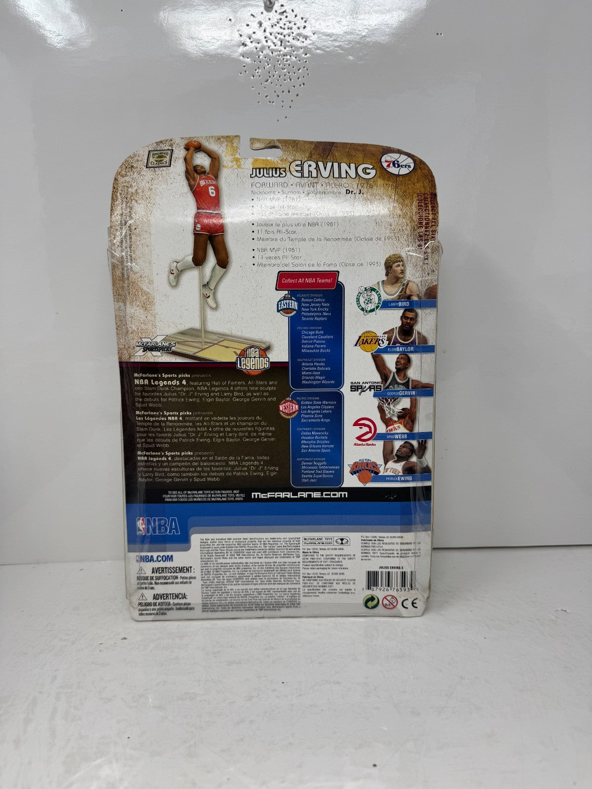 McFarlane NBA Julius Erving Philadelphia 76ers NBA Legends Series 4 Figure