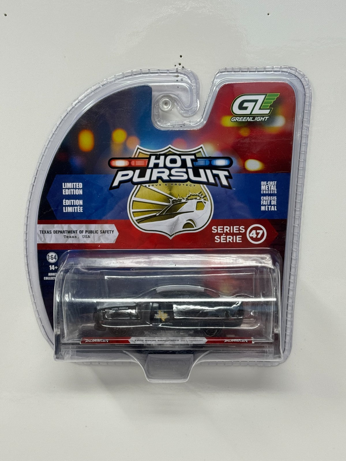 Greenlight Hot Pursuit 2020 Dodge Challenger SRT Hellcat Texas PS 1:64 Diecast