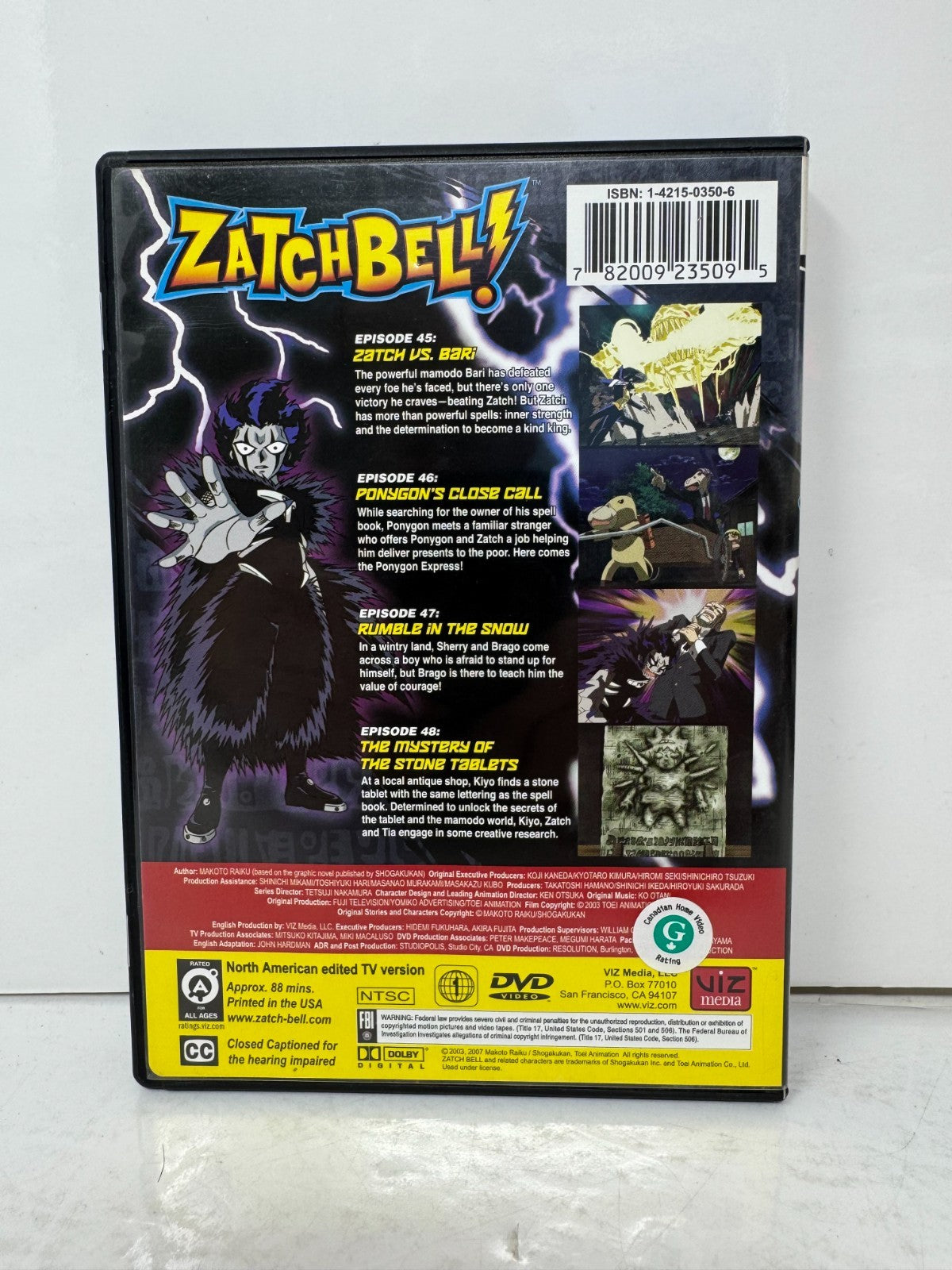 Zatch Bell, Vol. 12: Rumble in the Snow (DVD) Anime Good Condition!!!