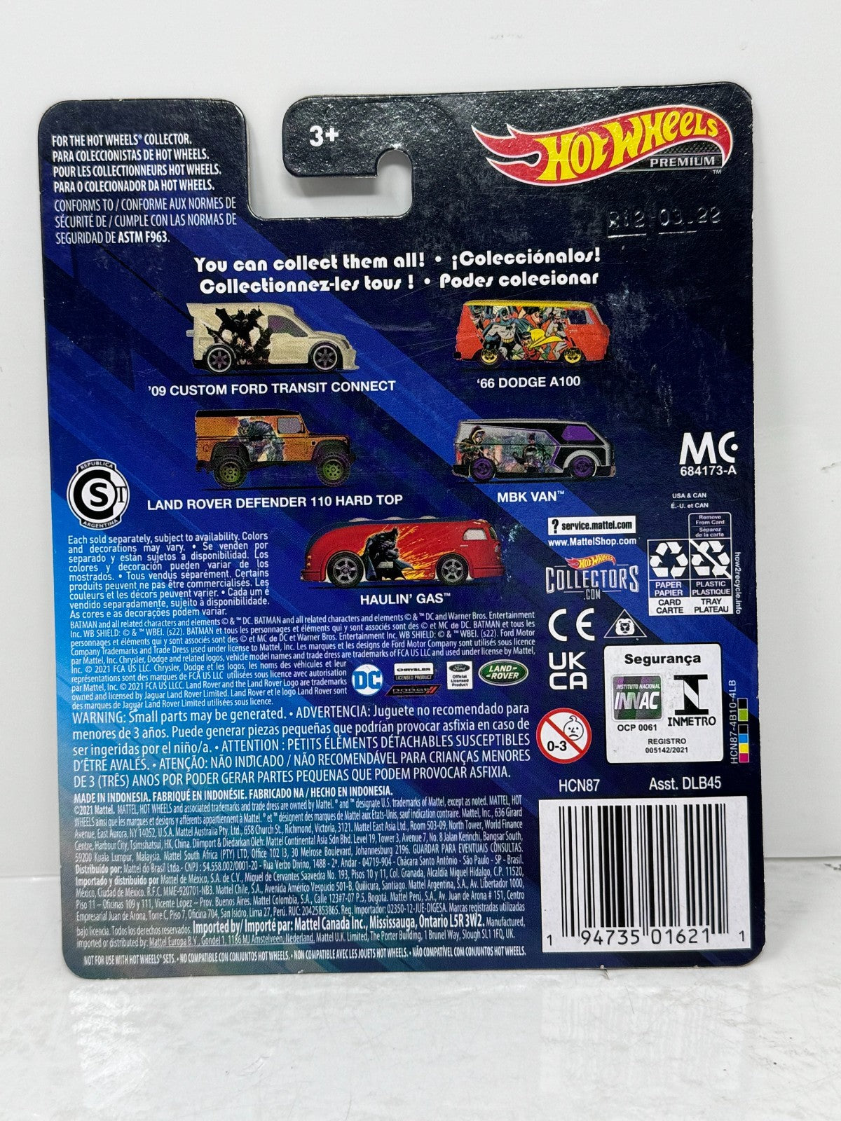 Hot Wheels Premium DC Batman MBK Van 1:64 Diecast