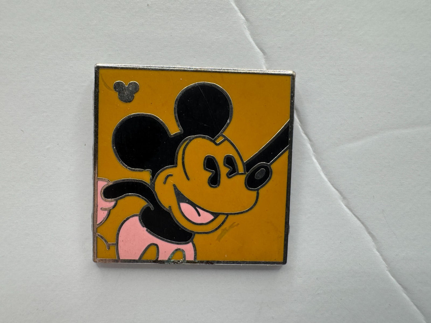 WDW Disney Neon Mickey Mouse Orange Hidden Mickey Trading Pin DC2S1