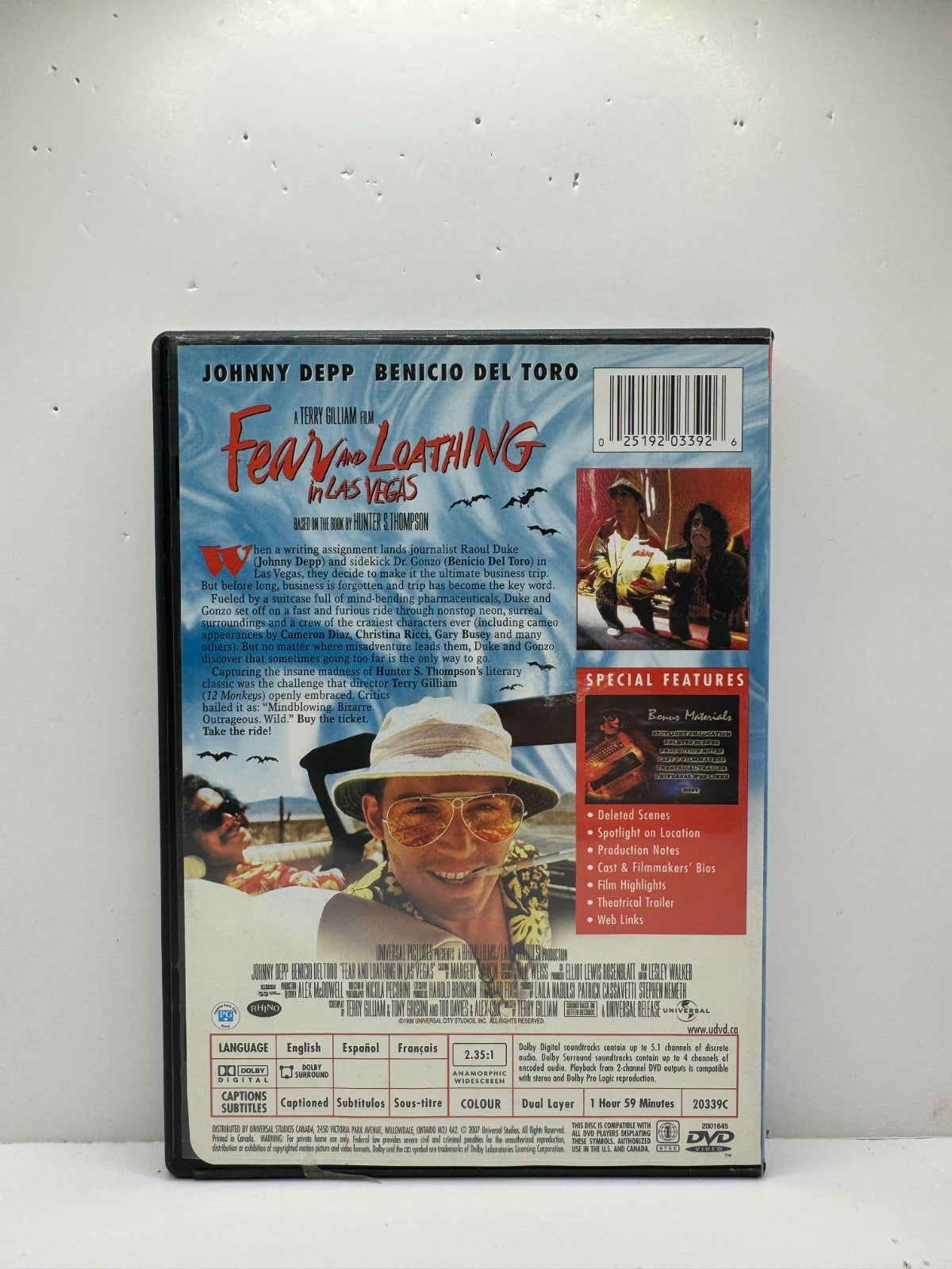 Fear and Loathing in Las Vegas (DVD) Johnny Depp Comedy