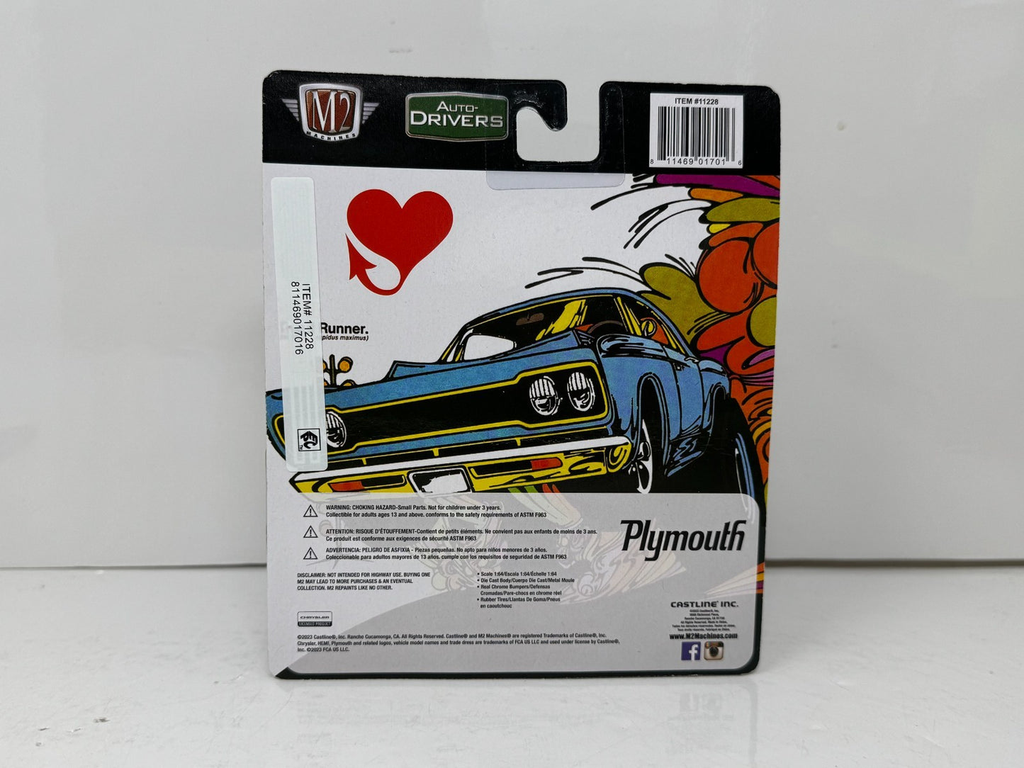 M2 Machines Auto Drivers 1969 Plymouth Road Runner HEMI 1:64 Diecast
