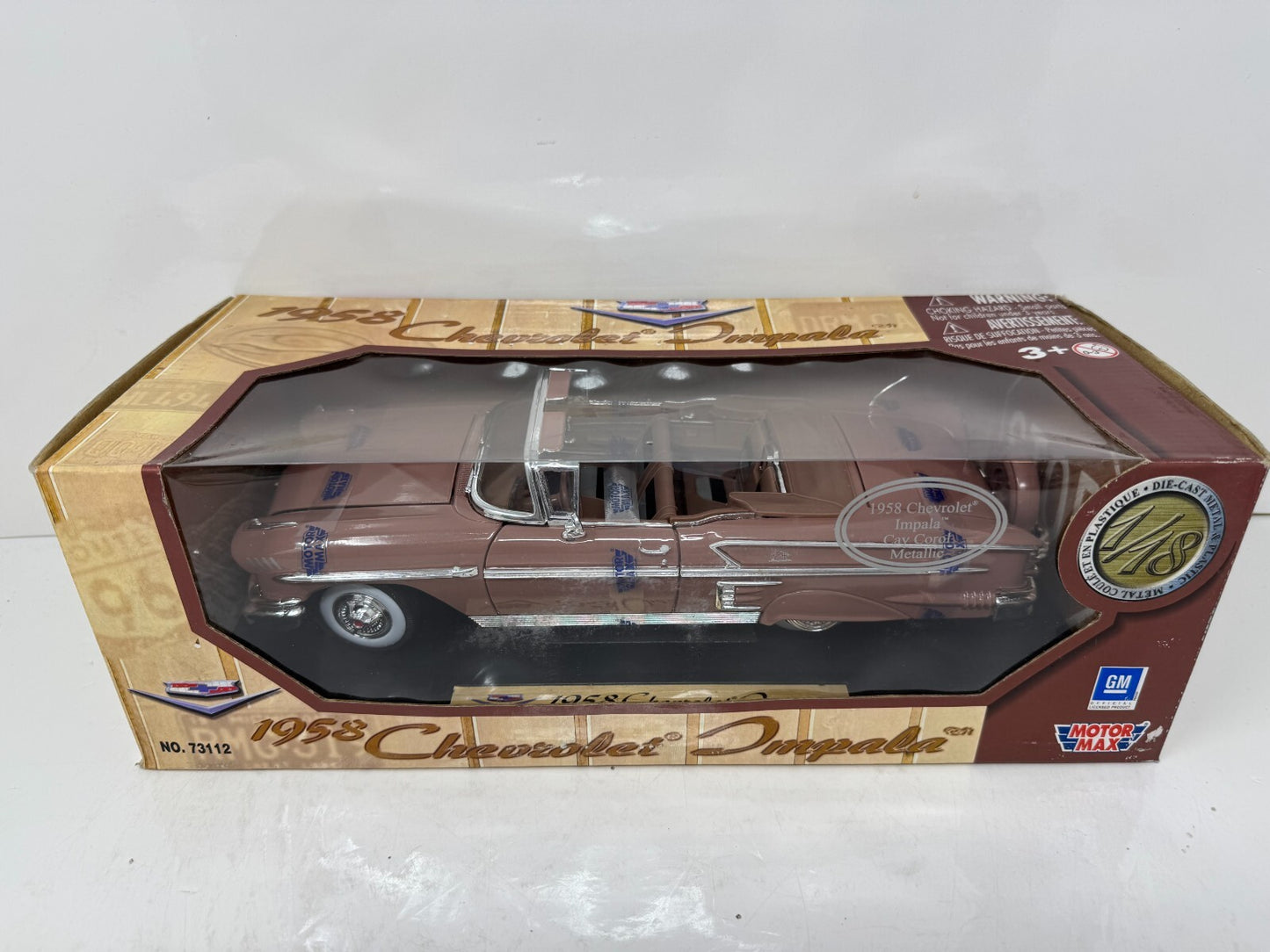 Motormax 1958 Chevrolet Impala Cay Corol Metallic 1:18 Diecast