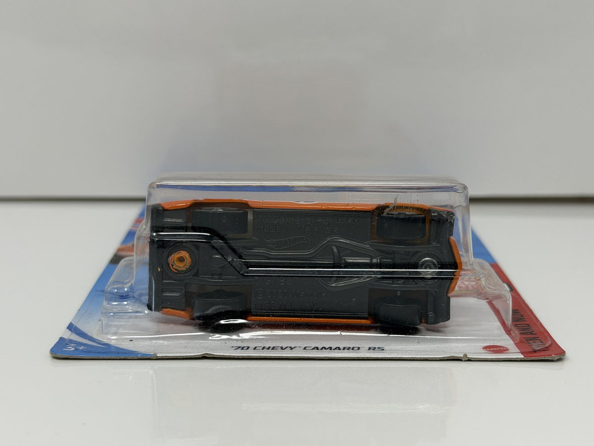 Hot Wheels Then and Now 1970 Chevrolet Camaro RS 1:64 Diecast Orange USA Card