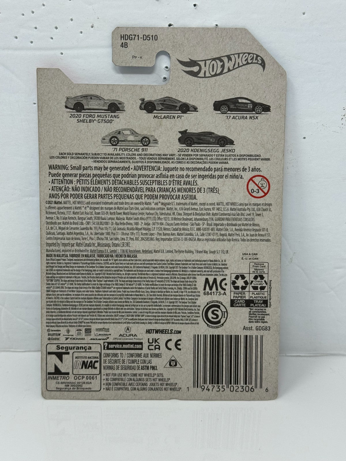 Hot Wheels Racing Circuit Series 2017 Acura NSX JDM 1:64 Diecast