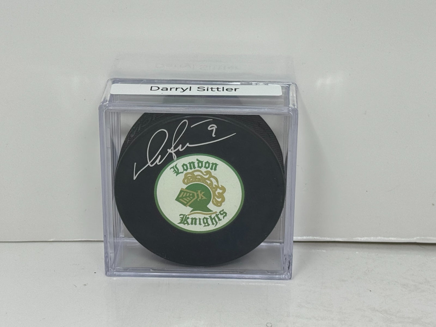 Darryl Sittler London Knights Signed NHL Autograph Puck Silver Auto