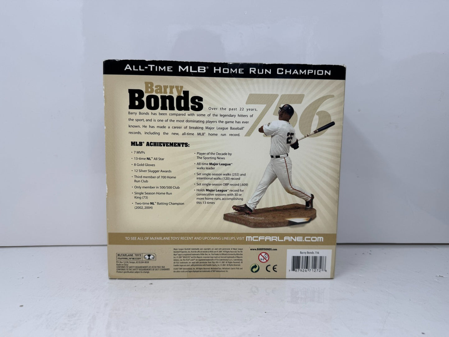 McFarlane MLB Barry Bonds San Francisco Giants All-Time Home Run Champion Figure