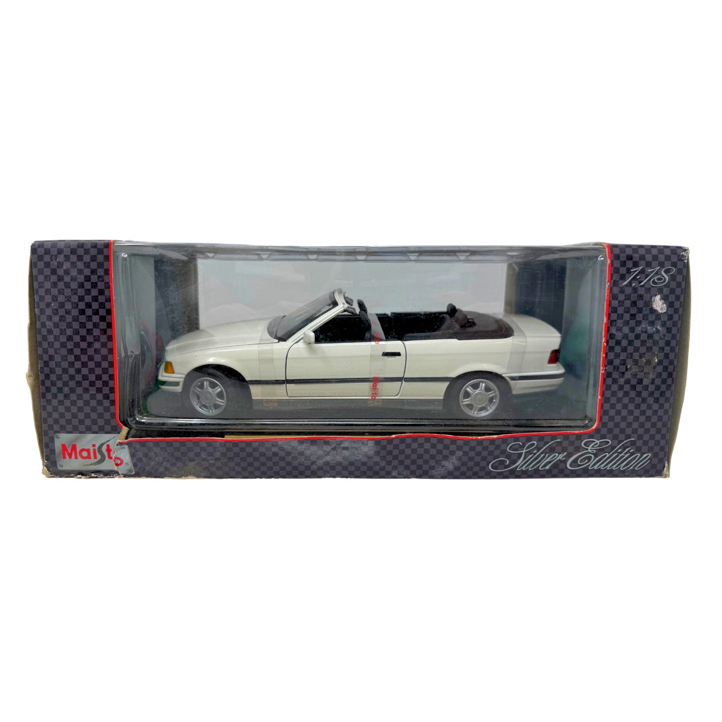 Maisto 1993 BMW 325i Convertible Silver Series 1:18 Diecast
