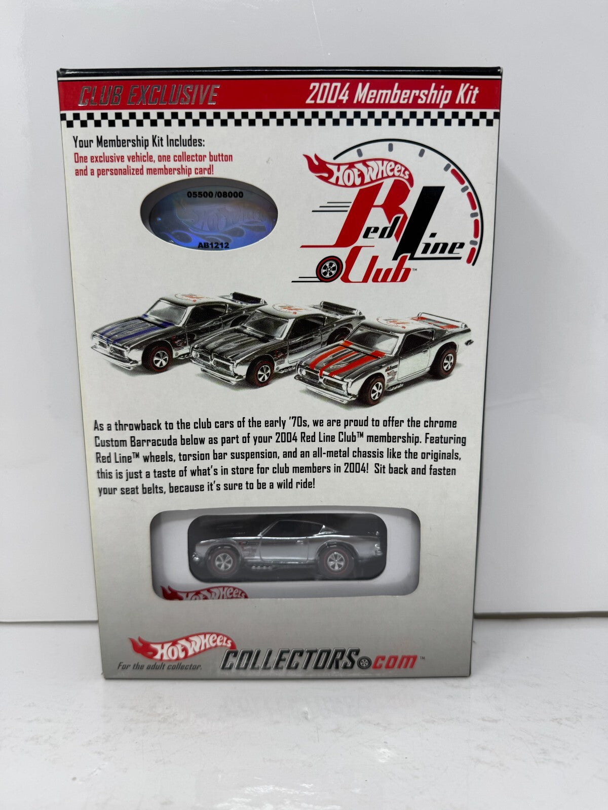 Hot Wheels Red Line Club RLC Custom Barracuda 2004 Membership Kit 1:64 Diecast