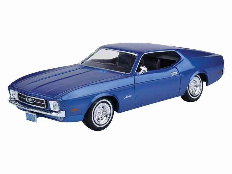 Motormax Fresh Cherries 1971 Ford Mustang Sportsroof Blue 1:24 Diecast