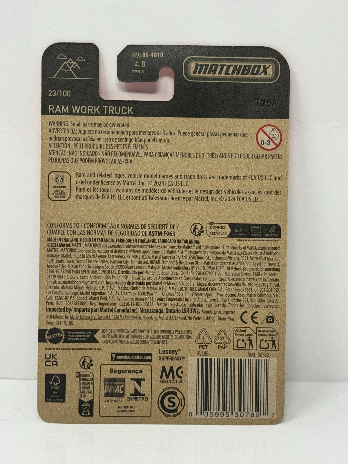 Matchbox Ram Work Truck 1:64 Diecast