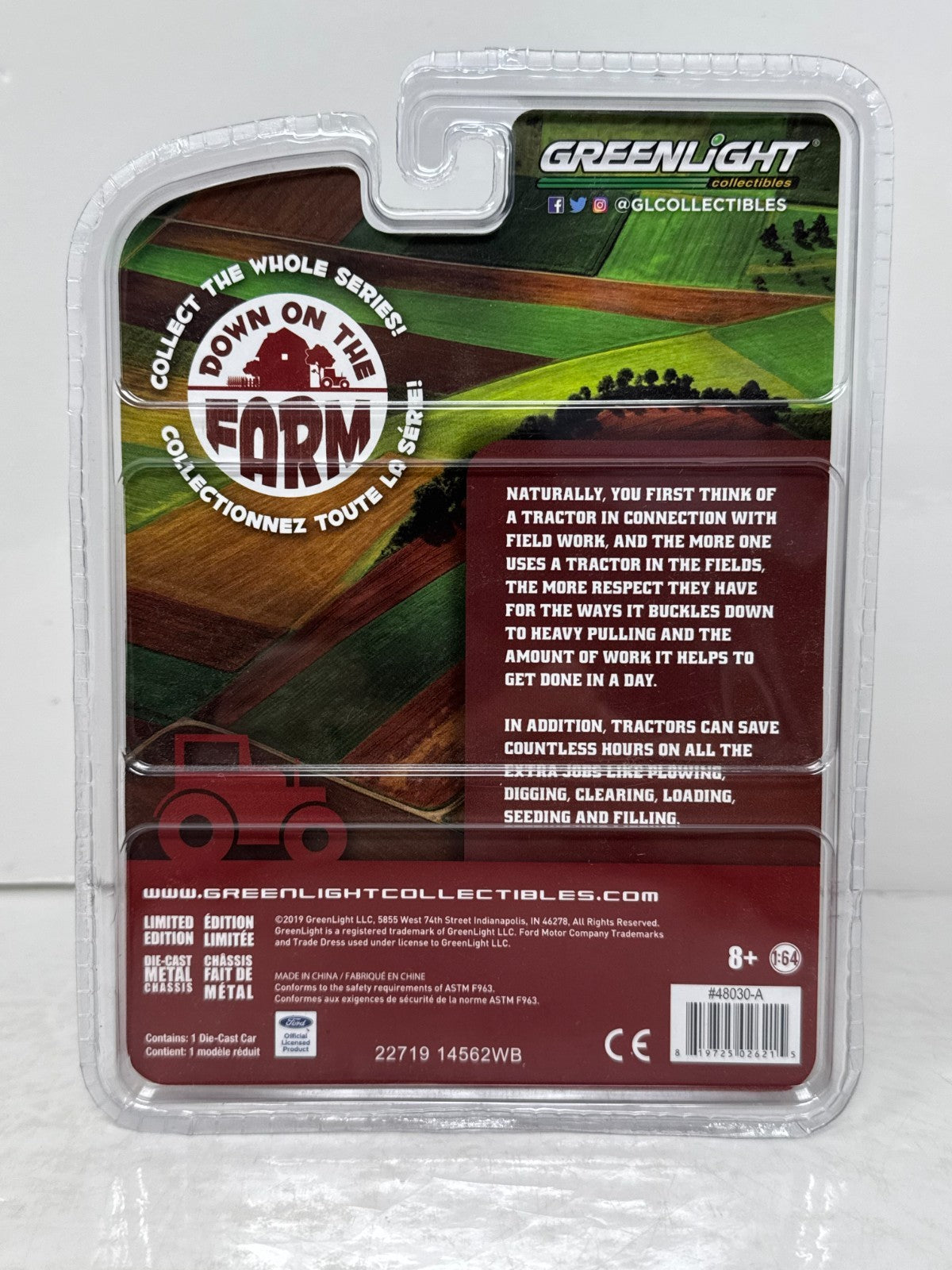 Greenlight Down on the Farm 1947 Ford 8N Tractor CHASE 1:64 Diecast
