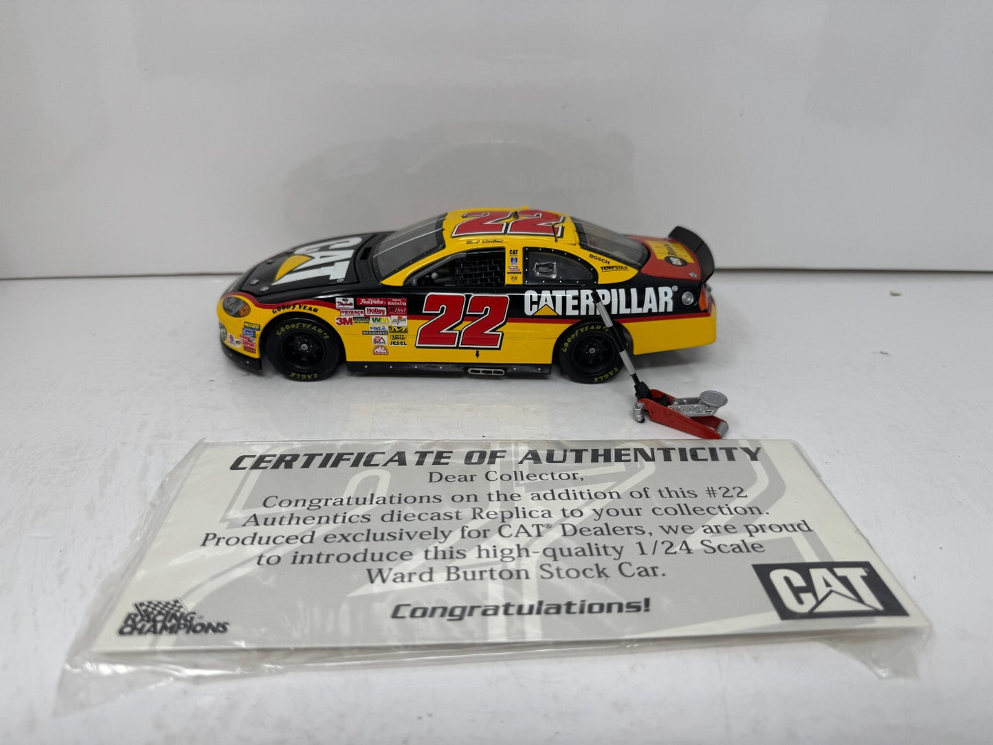 Racing Champions Nascar #22 Ward Burton Caterpillar Dodge Ertl 1:24 Diecast