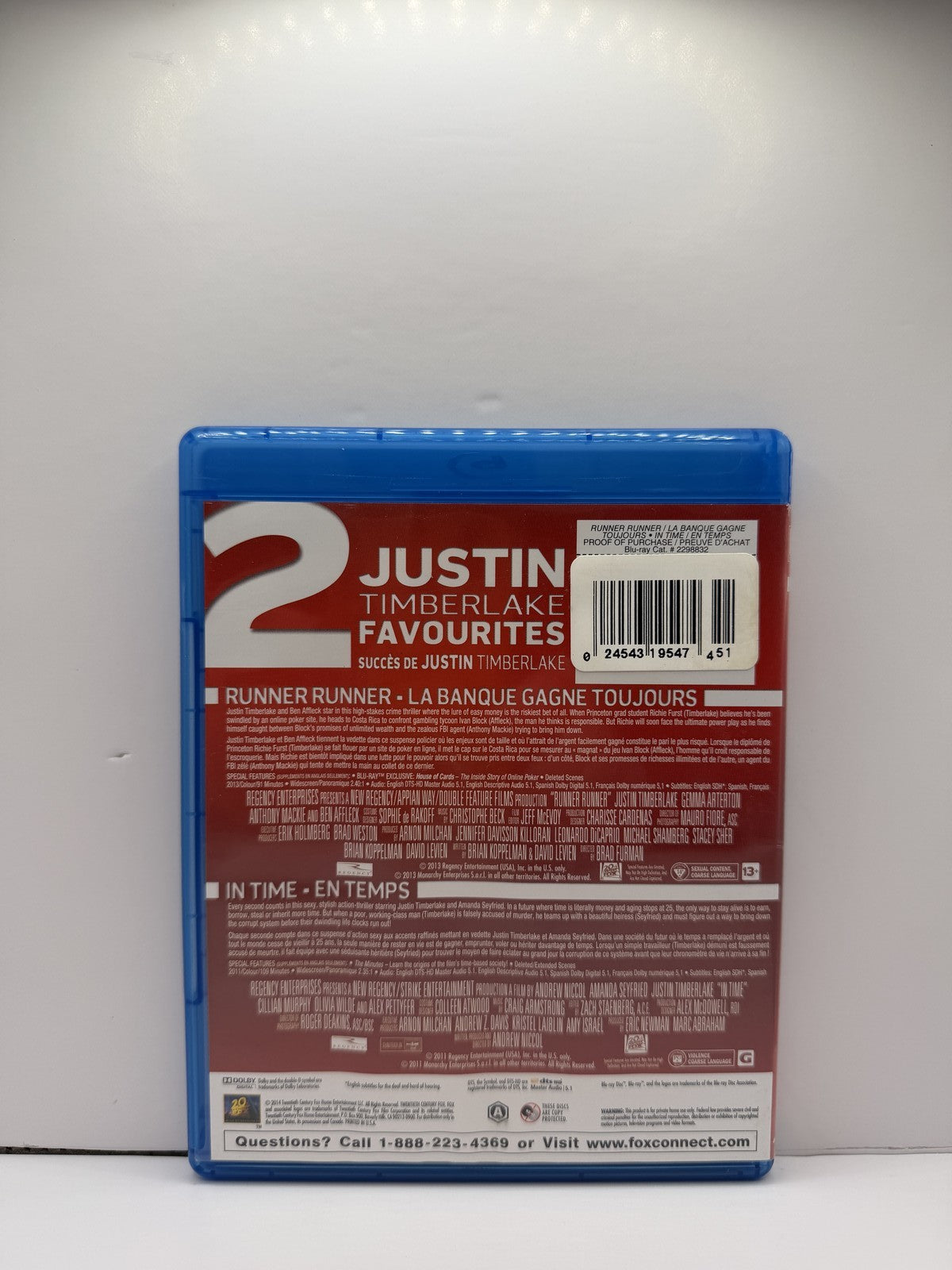 Runner Runner / In Time 2-Movie Collection (Blu-ray) Justin Timberlake