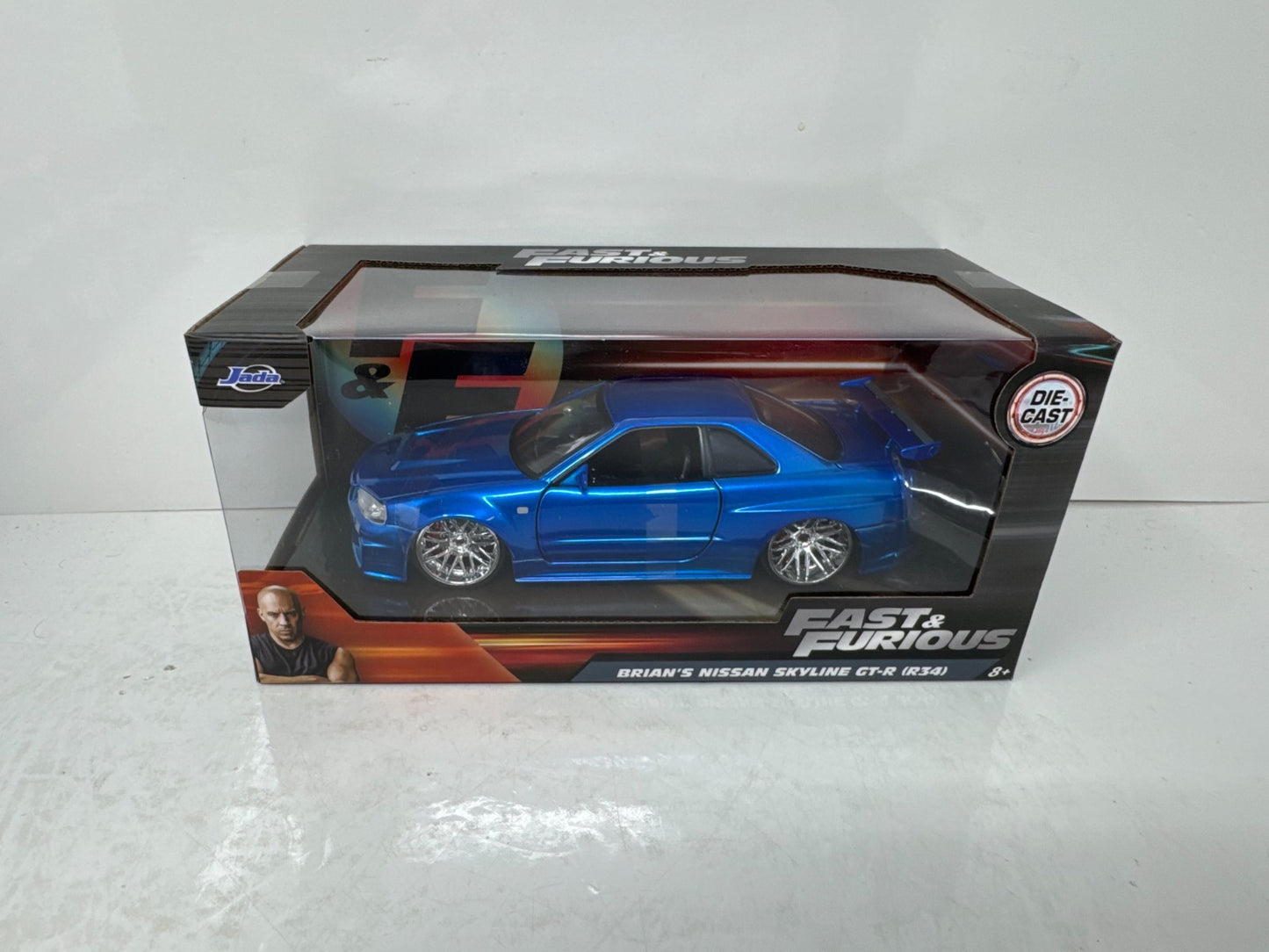 Jada Fast & Furious Brian's Nissan Skyline GT-R (R34) 1:24 Diecast Blue