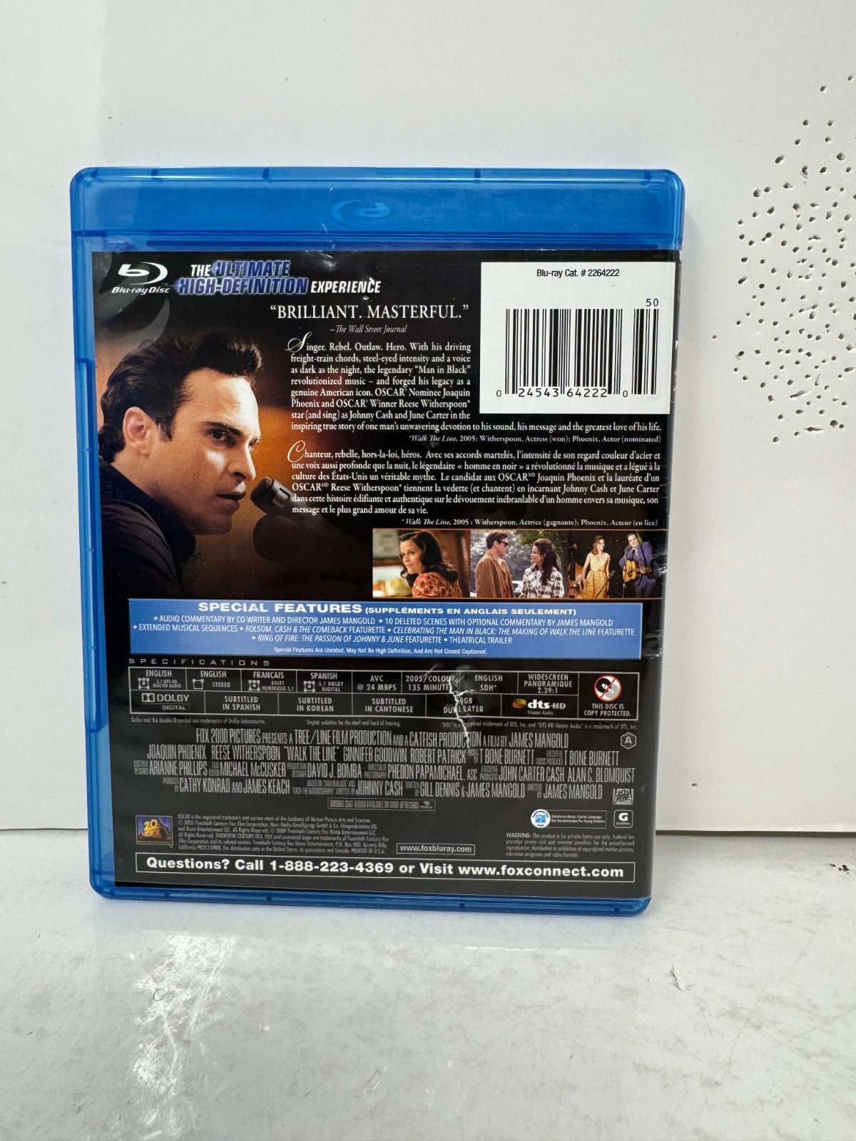 Walk the Line (Blu-ray) Joaquin Phoenix Drama Good Condition!!!