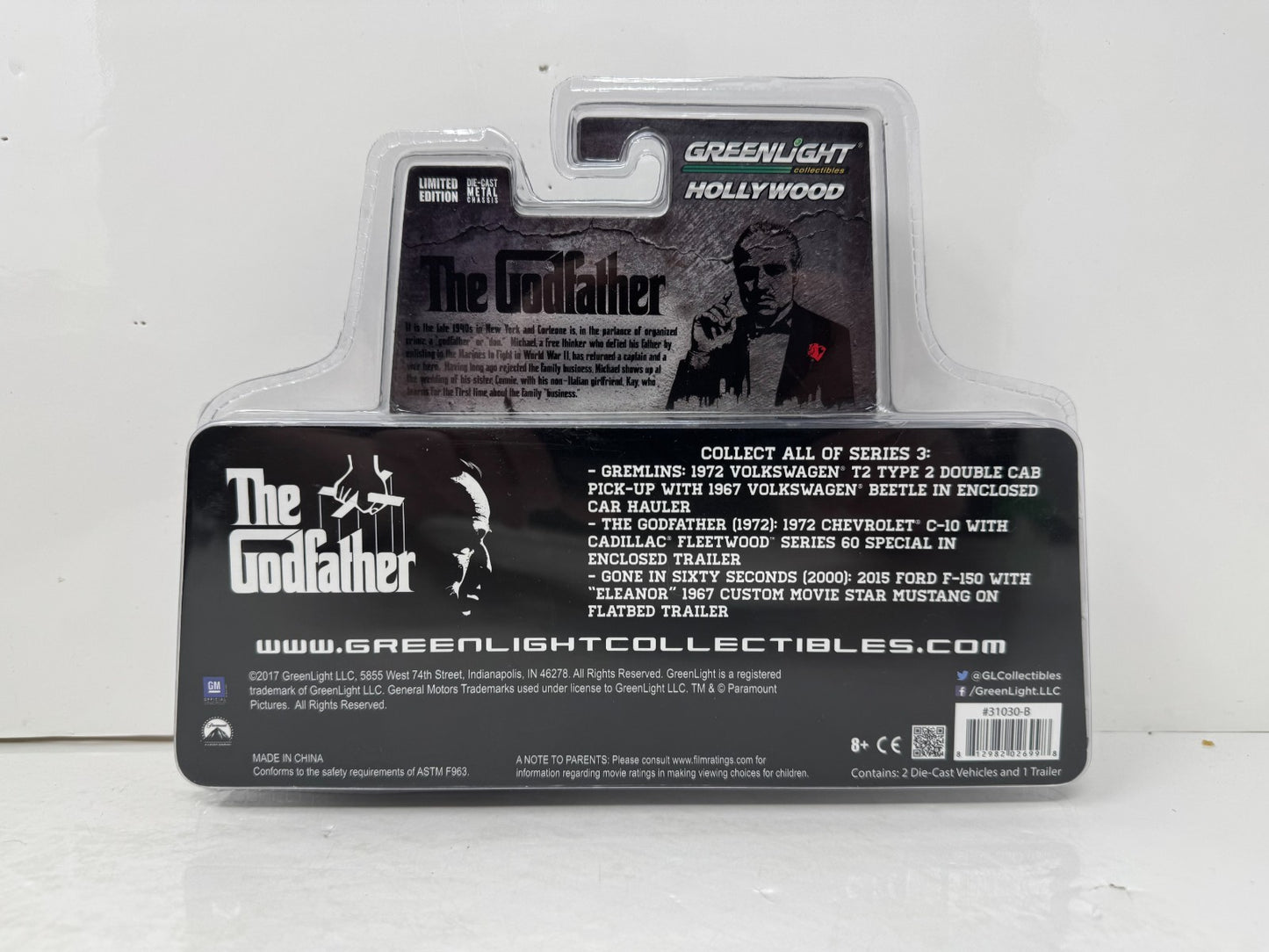 Greenlight Hollywood The Godfather 1972 Chevrolet C-10 & Cadillac 1:64 Diecast
