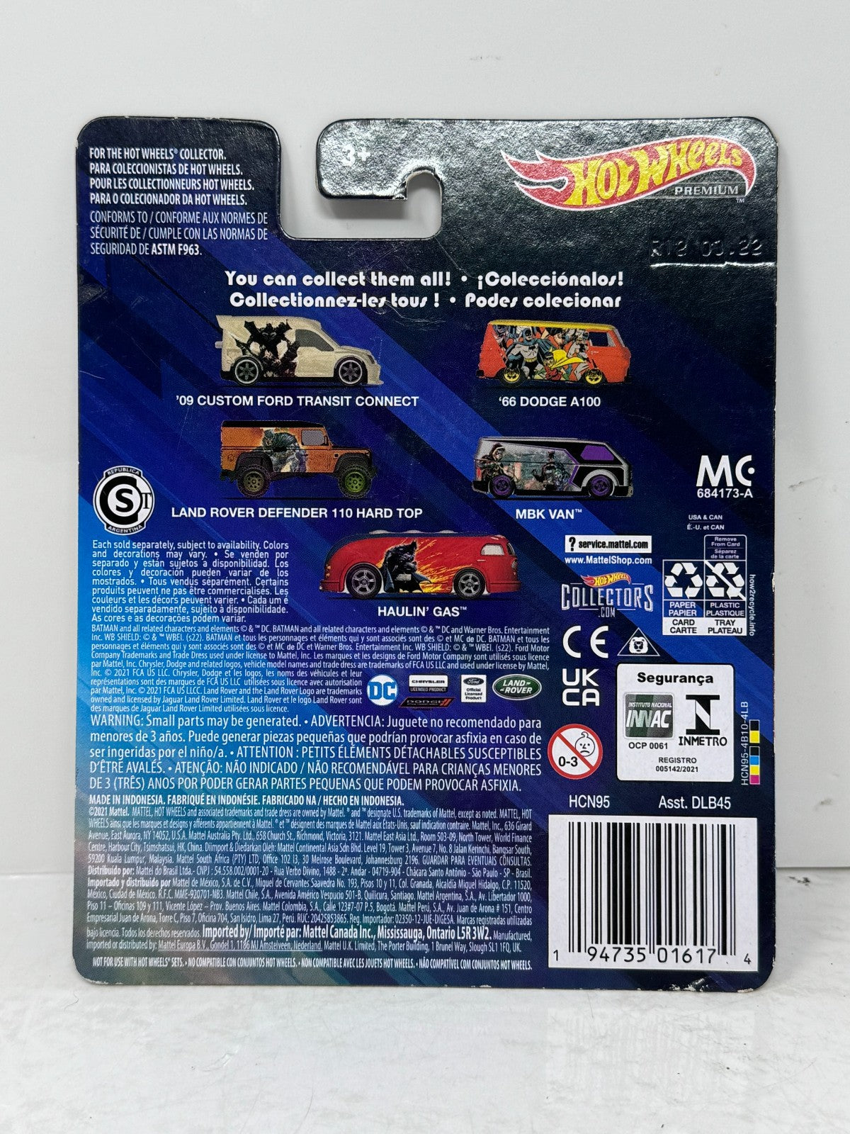 Hot Wheels Premium DC Batman Land Rover Defender 110 Hard Top 1:64 Diecast