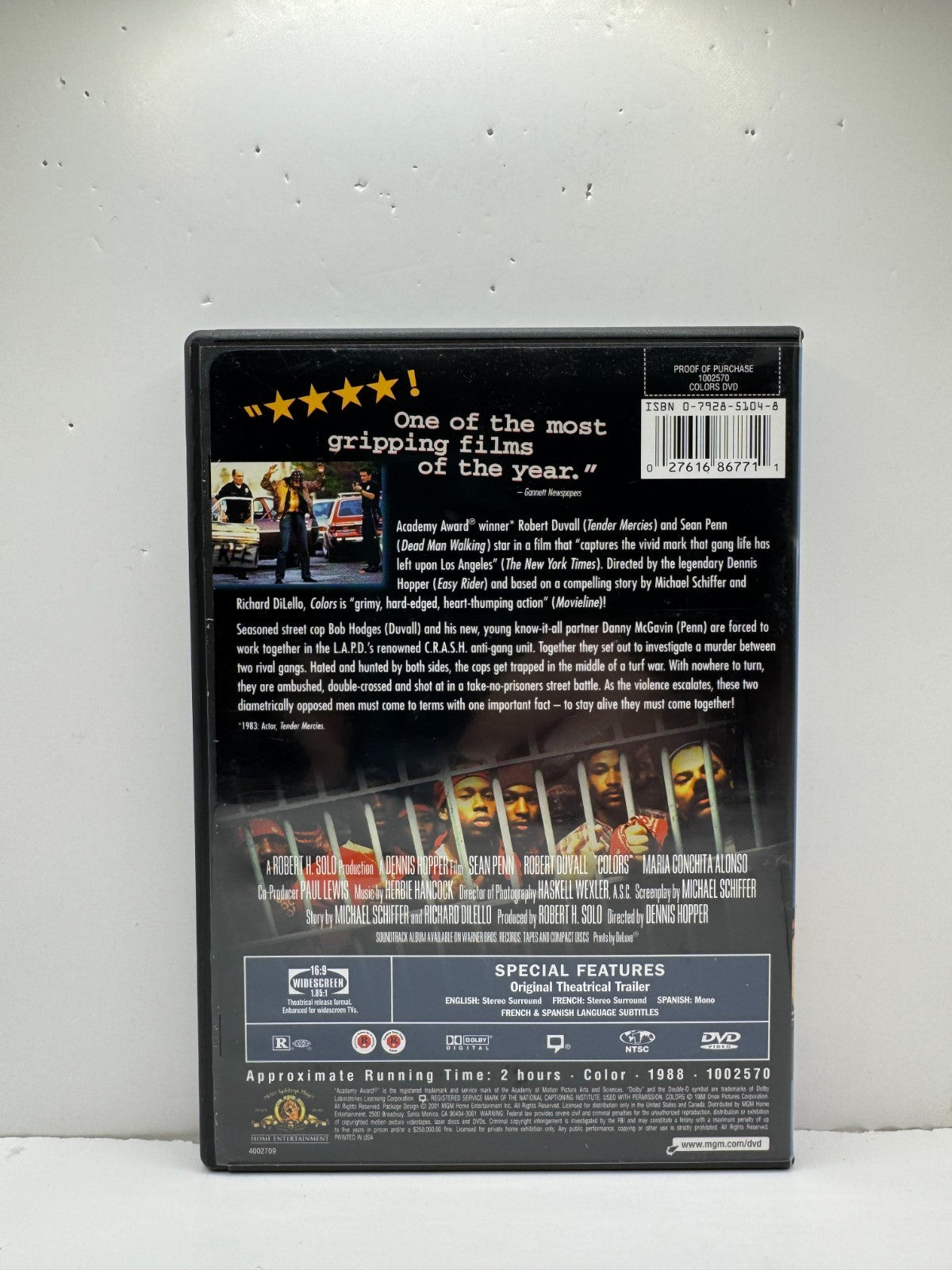 Colors (DVD) Sean Penn Robert Duvall Crime