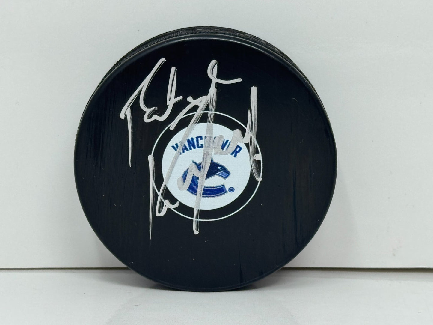 Kirk McLean Vancouver Canucks Signed NHL Autograph Puck Silver Auto